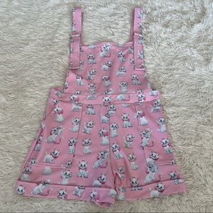 BLACKMILK MARIE PINK SHORT OVERALLS